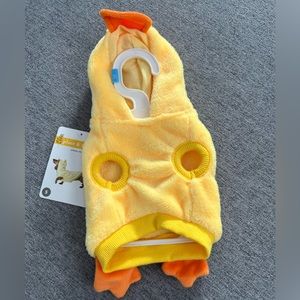 Dog yellow duck outfit size small - costume, pet, hood‎